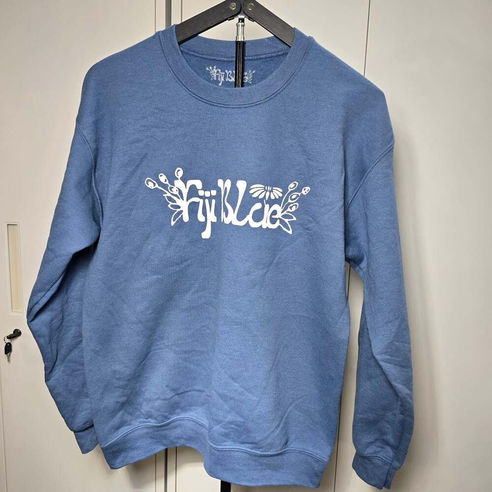 Fiji Blue Floral Crewneck Sweatshirt